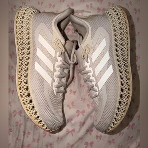Adidas Women's Cream and White Sneakers